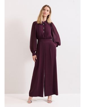 Phase Eight Emily Diamonte Button Jumpsuit - Purple