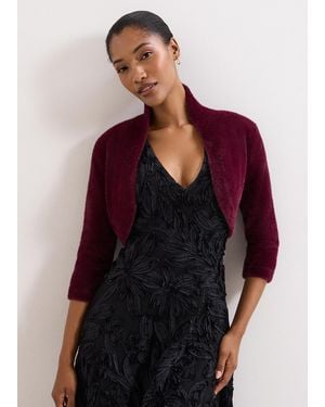 Phase Eight Fay Fluffy Bolero - Red
