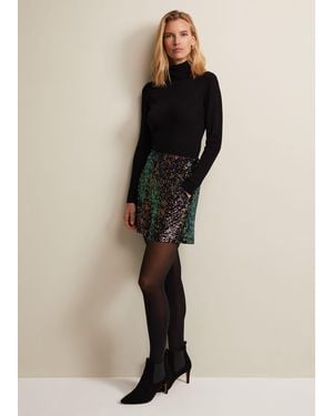 Phase Eight Adina Sequin Shorts - Natural