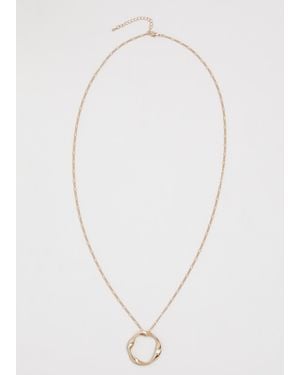 Phase Eight Long Circle Pendant Necklace - White