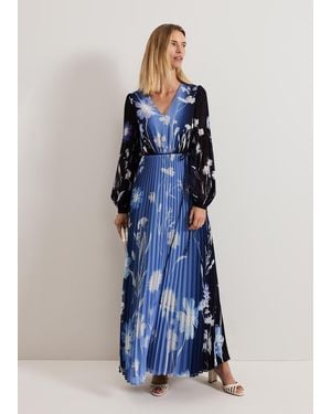 Phase Eight Annie Floral Ombre Print Maxi - Blue