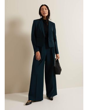 Phase Eight Arabella Pleat Wide Leg Trouser - Blue