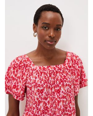 Phase Eight Saffy Floral Square Neck Top - Red