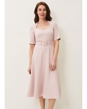 Phase Eight Abigail Fit And Flare Dress - Pink