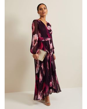 Phase Eight Petite Isadora Rose Printed Maxi Dress - Red