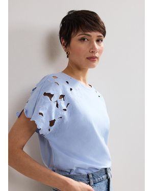 Phase Eight Safi Cutwork T-Shirt - White