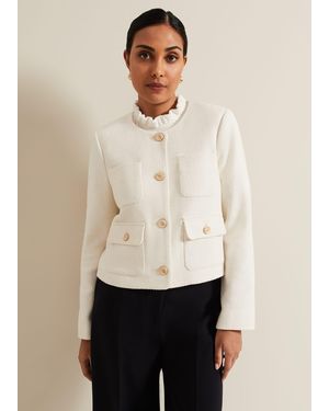 Phase Eight Petite Ripley Boucle Jacket - White