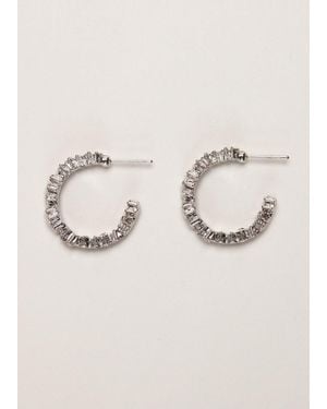 Phase Eight Diamonte Stone Hoop Earring - Natural