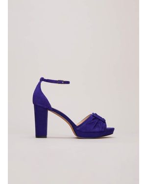 Phase Eight Suede Platform Heels - Blue