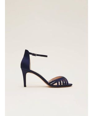 Phase Eight Satin Strappy Heeled Sandals - Natural