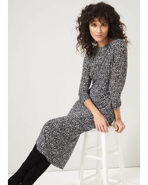 Phase Eight Trina Textured Print Lace Dress - Grey