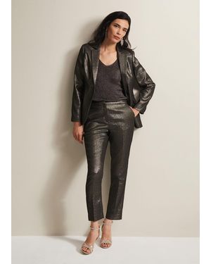 Phase Eight Ulrica Shimmer Straight Leg Trousers - Natural