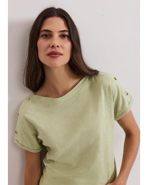 Phase Eight Suzie Button Detail Top - Green