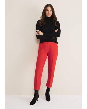 Phase Eight Ulrica Straight Leg Trousers - Red