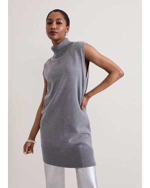 Phase Eight Mila Sleeveless Tabard Jumper Dress - Grey