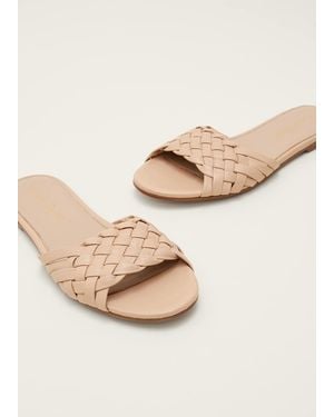 Phase Eight Plaited Flat Sandal - Natural