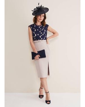 Phase Eight Zita Lace Sleeveless Dress - Natural