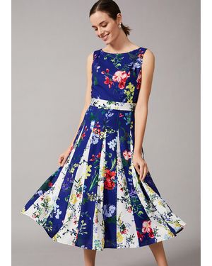 Phase Eight Trudy Two Tone Floral Dress - Blue