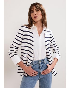 Phase Eight Clara Stripe Blazer - White
