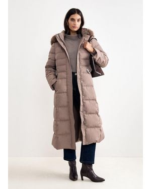 Phase Eight Dixie Long Fur Hood Puffer - Natural