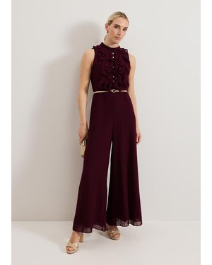 Phase Eight Nalani Ruffle Jumpsuit - Red