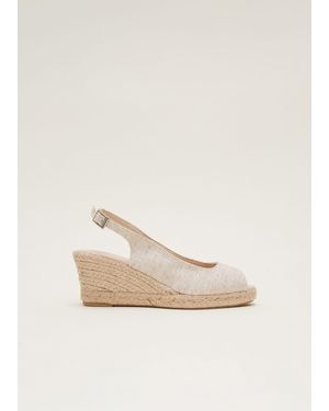 Phase Eight Peeptoe Slingback Espadrilles - Natural