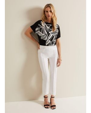 Phase Eight Miah Stretch Capri Trousers - Natural
