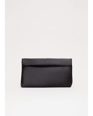 Phase Eight Satin Rollover Clutch - Black