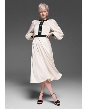 Phase Eight Elizabeth Embelished Contrast Dress - Grey