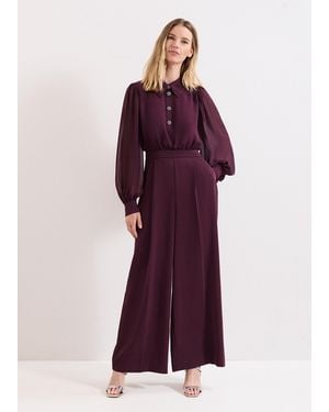 Phase Eight Emily Diamonte Button Jumpsuit - Purple