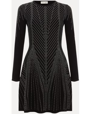 Phase Eight Lexie Studd Flippy Hem Dress - Black