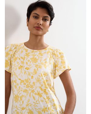 Phase Eight Adeline Print Top - Natural