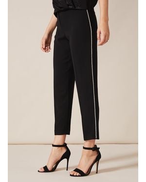 Phase Eight Safia Tapered Diamante Trousers - Black