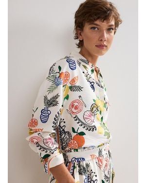 Phase Eight Zeliha Print Shirt - White