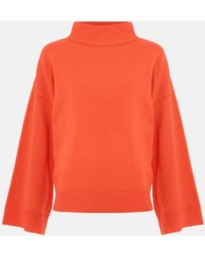 Phase Eight Blaire Fluted Sleeve Knit Jumper - Orange