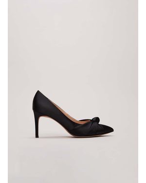 Phase Eight Satin Court Heels - Black