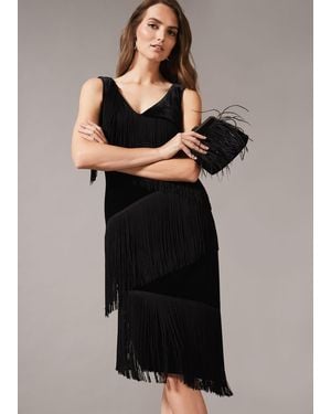 Phase Eight Miya Velvet Dress - Black