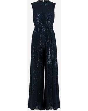 Phase Eight 's Simara Teal Sequin Jumpsuit - Blue