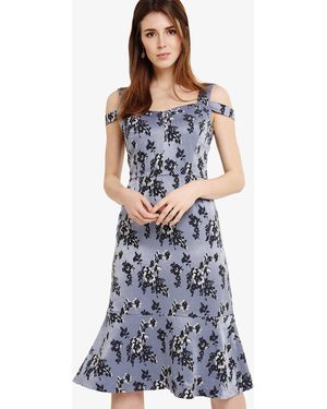 Phase Eight Persephone Dropped Shoulder Dress - Blue