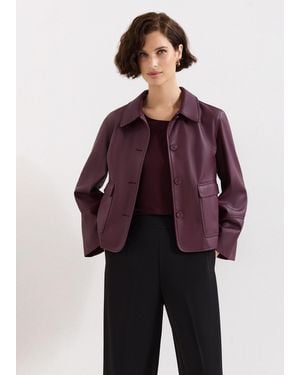 Phase Eight Malina Pu Jacket - Purple