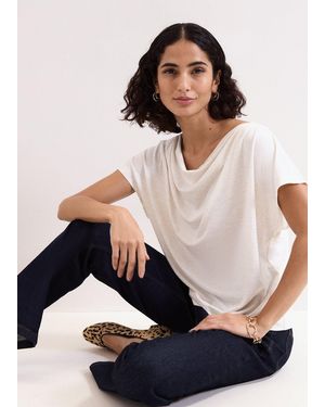 Phase Eight Priya Cowl Neck Top - Natural