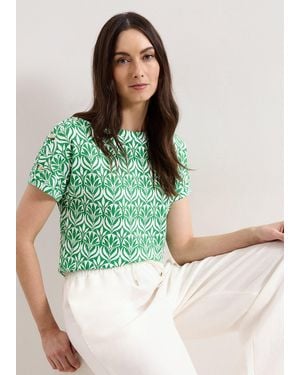 Phase Eight Suzie Printed Top - Green