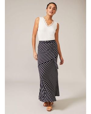 Phase Eight Cheyenne Stripe Maxi Skirt - Blue