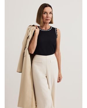 Phase Eight Liz Jaquard Co Ord Tank - Natural