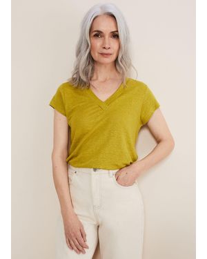 Phase Eight Emera V Neck Top - Yellow