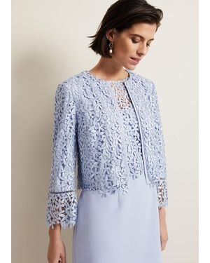 Phase Eight Daisy Lace Jacket - Blue