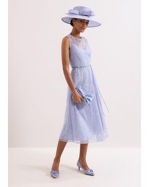 Phase Eight Sakura Embroidered Midi Dress - Purple