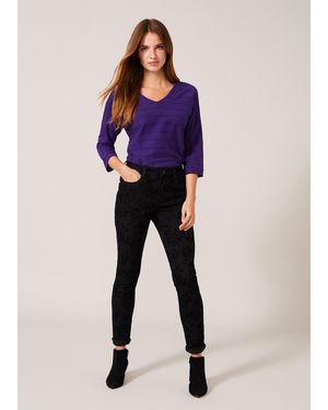 Phase Eight Rose Flock Jean - Blue