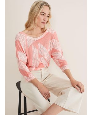 Phase Eight Emma Diagonal Dot Print Knit - Pink