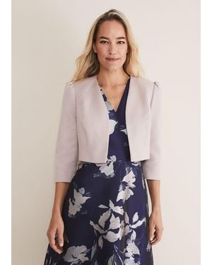 Phase Eight Cecelia Puff Sleeve Jacket - White